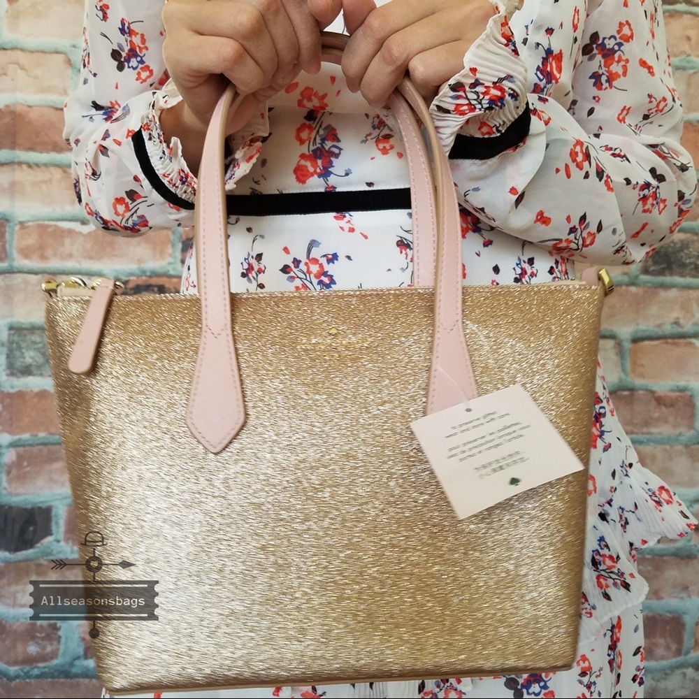 Kate spade SMALL Joeley Satchel crossbody gold BAG - Picture 1 of 8